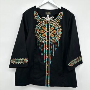 Bob Mackie Wearable Art Jacket Coat Size 2X Artsy Southwestern Festival Boho New